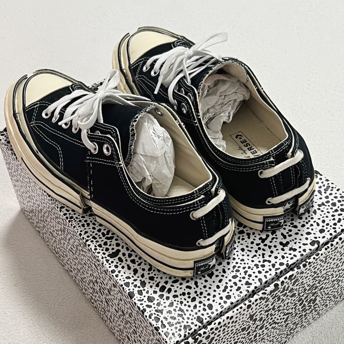 컨버스 척 70 로우 블랙 펑첸왕 커스텀 상품이미지2