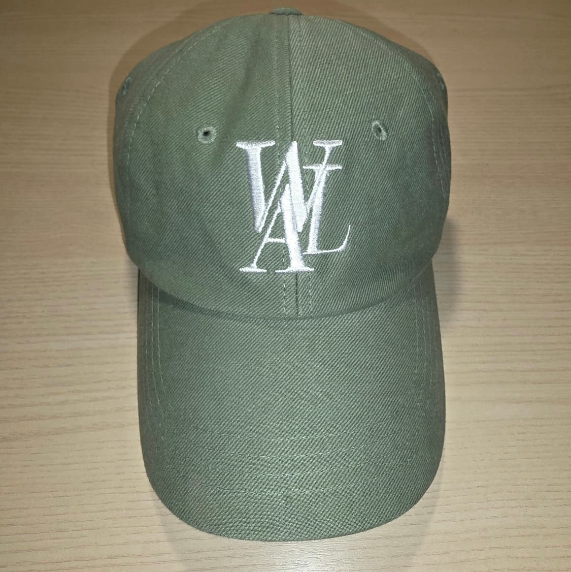 우알롱 시그니처 로고 볼캡 모자 [더스티 그린] 상품이미지1