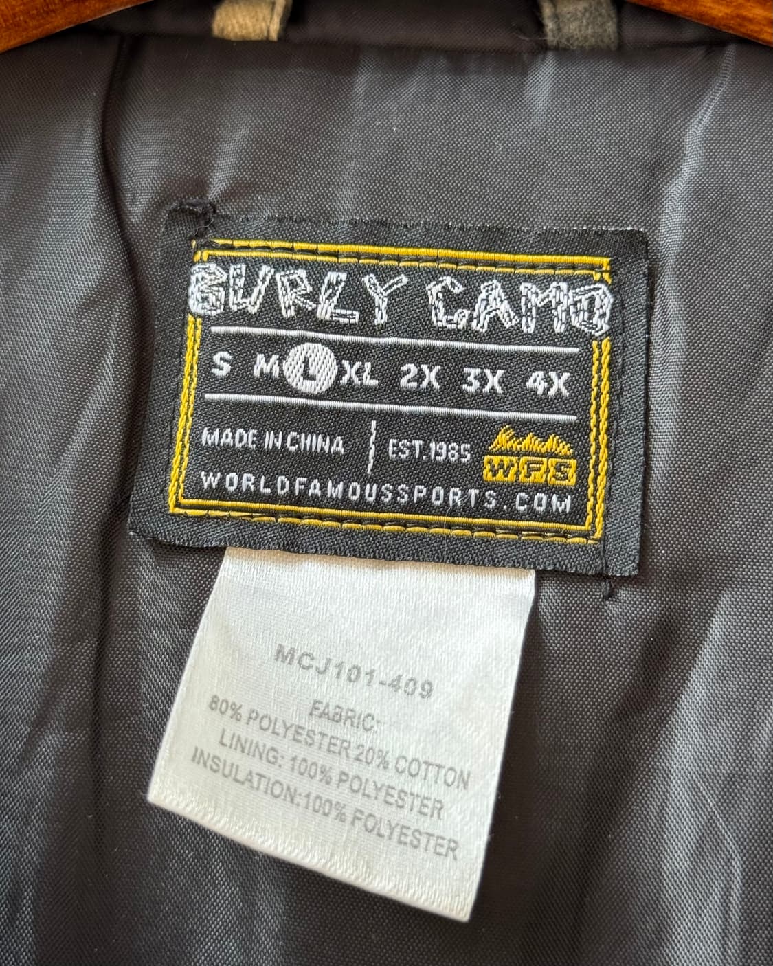 WFS burly camo real-tree jacket 상품이미지7