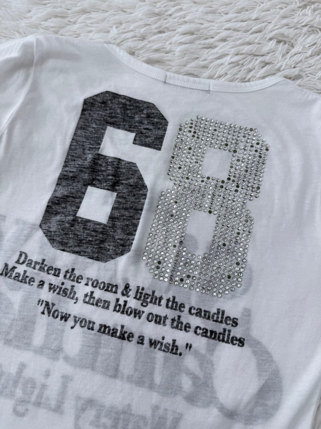 갸루 68 큐빅 화이트 슬리브 상품이미지5