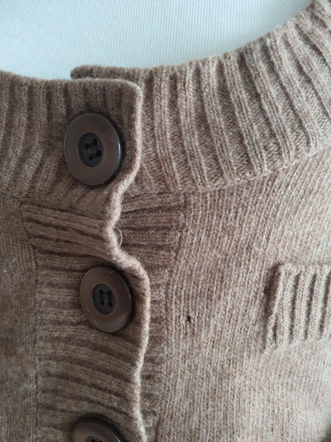 [모리걸] 브라운 니트 조끼 가디건 상품이미지2