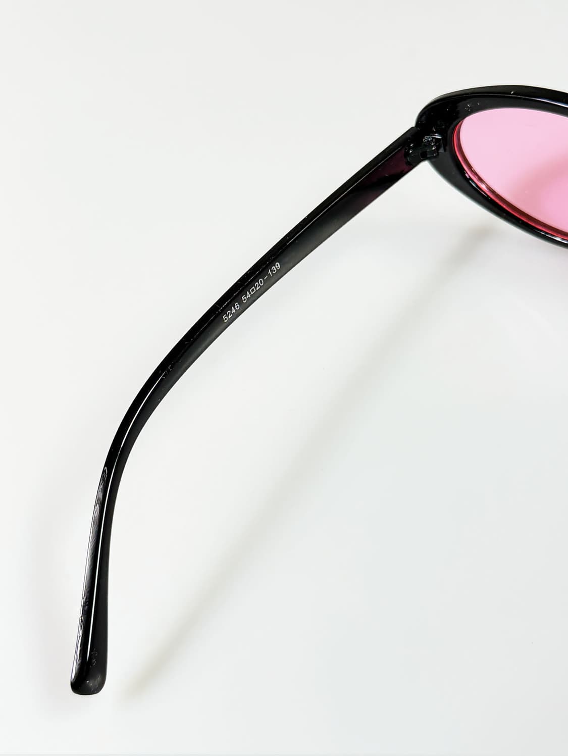 90s 블랙 캣아이 뿔테 프레임 빈티지 핑크 틴트 선글라스 상품이미지7