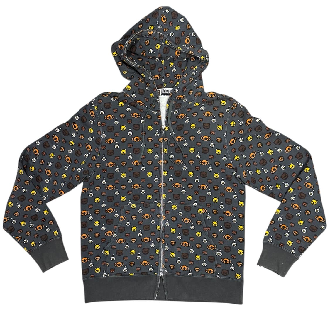 베이프 아카이브 베이비 마일로 모노그램 패턴 후드 집업 자켓 상품이미지1