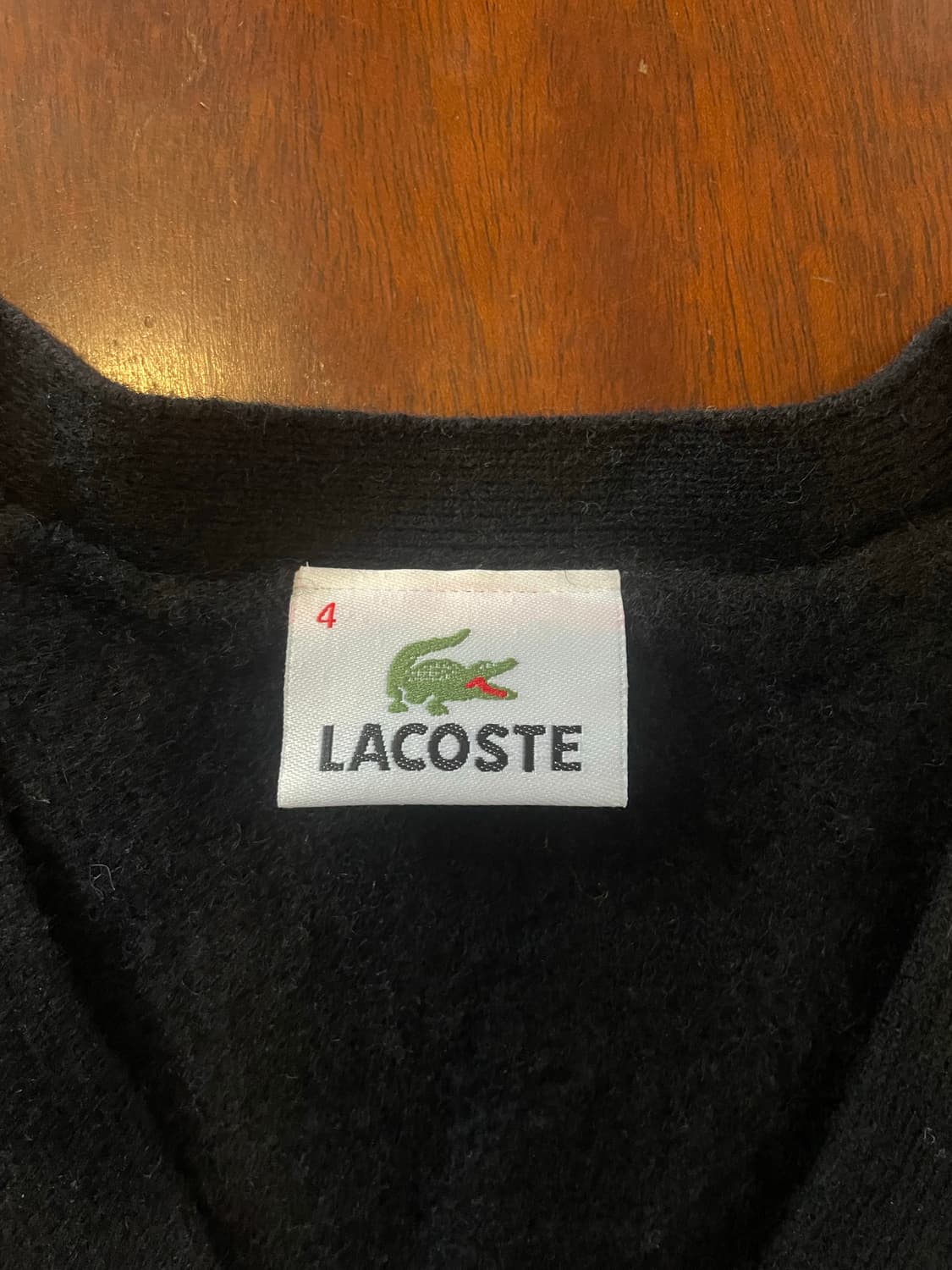 라코스테 made in japan 울 가디건 블랙 상품이미지4