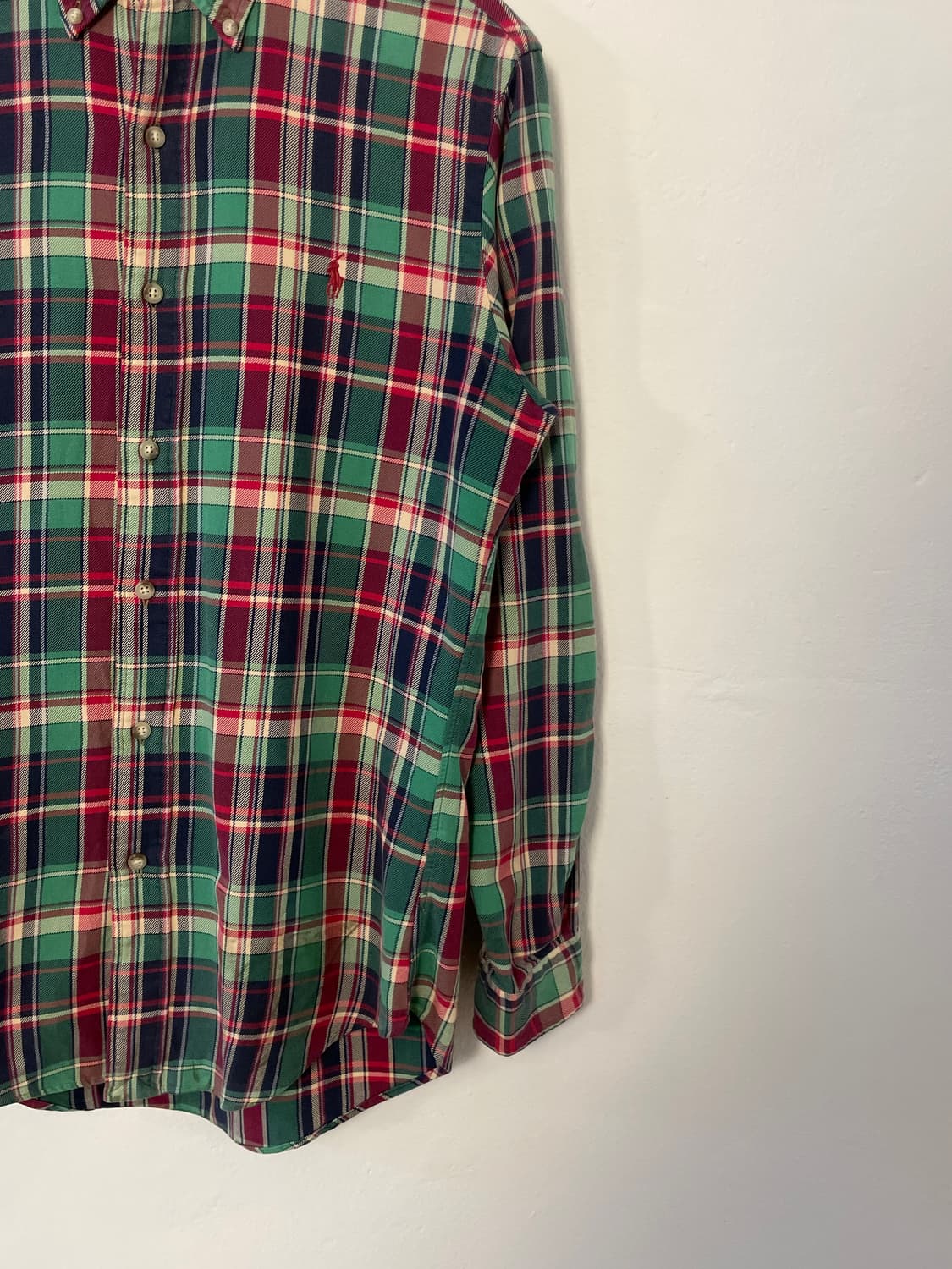 폴로 커스텀핏 체크 셔츠  상품이미지4