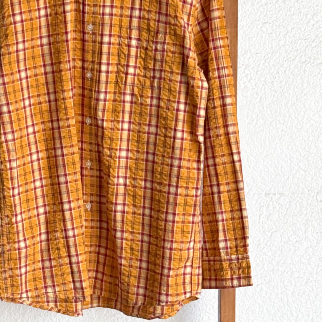 오렌지 빈티지 체크 셔츠 상품이미지3