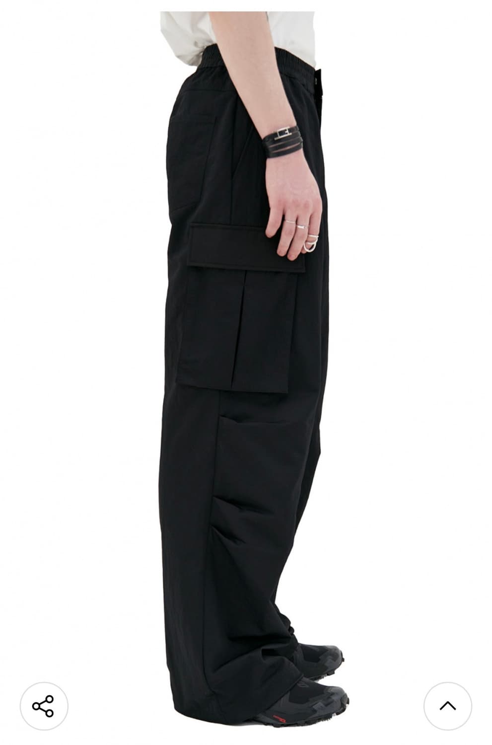 Needlepoint tuck cargo pants [black] 상품이미지2