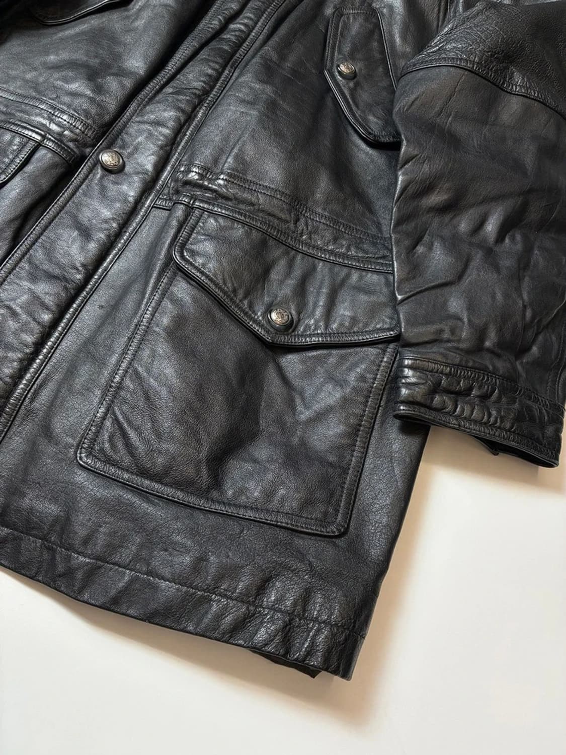 Brettons 90's 유틸리티 양가죽 하프 코트 PN8475 상품이미지4