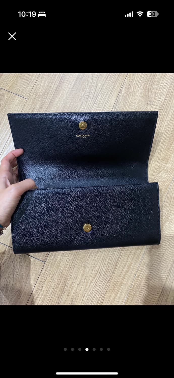 생로랑 블랙 가죽 클러치 상품이미지4