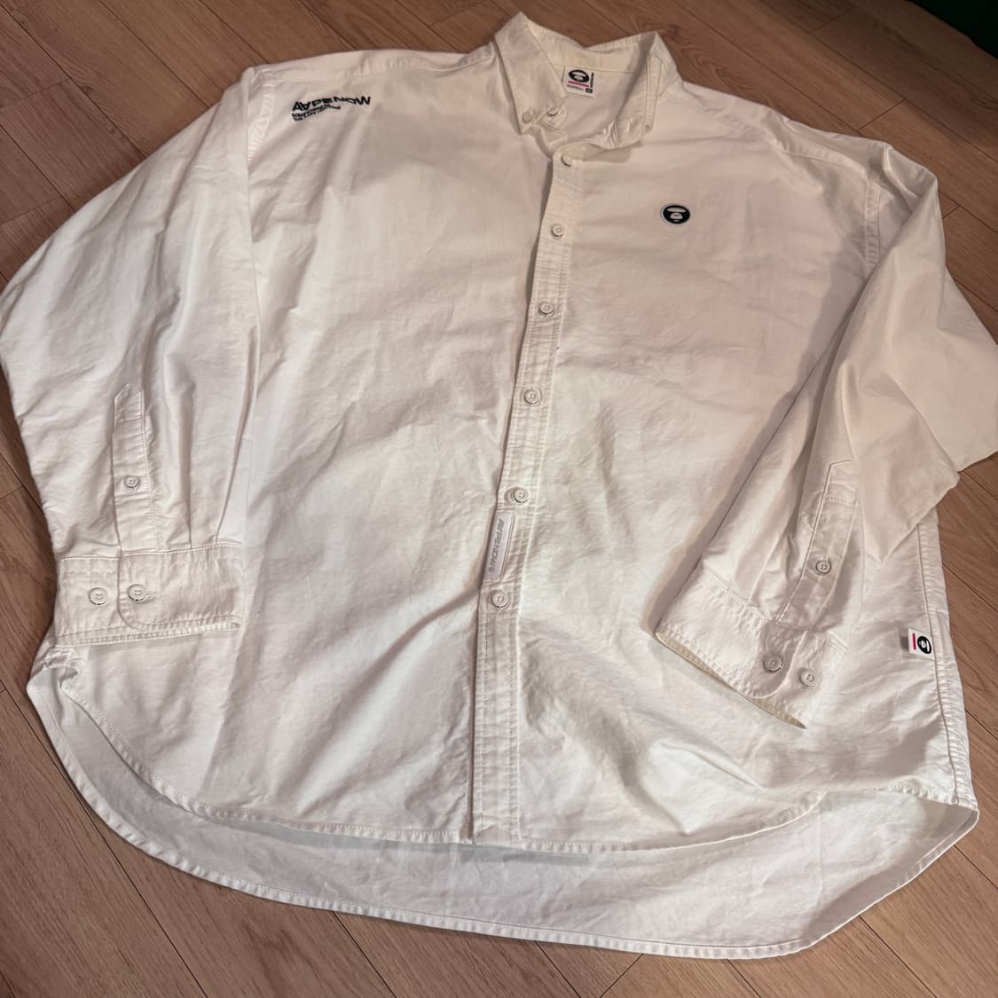 AApe 에이프 나우 롱슬리브 화이트 셔츠 XL 상품이미지1