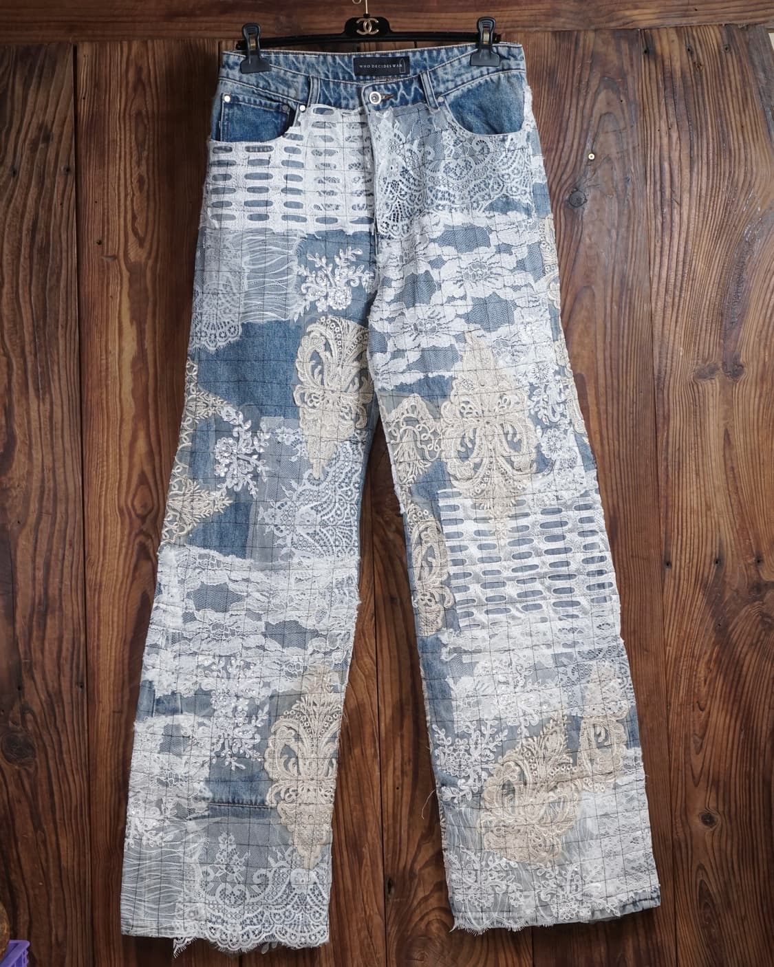 Who Decides War 그리드 레이스 데님팬츠 상품이미지3