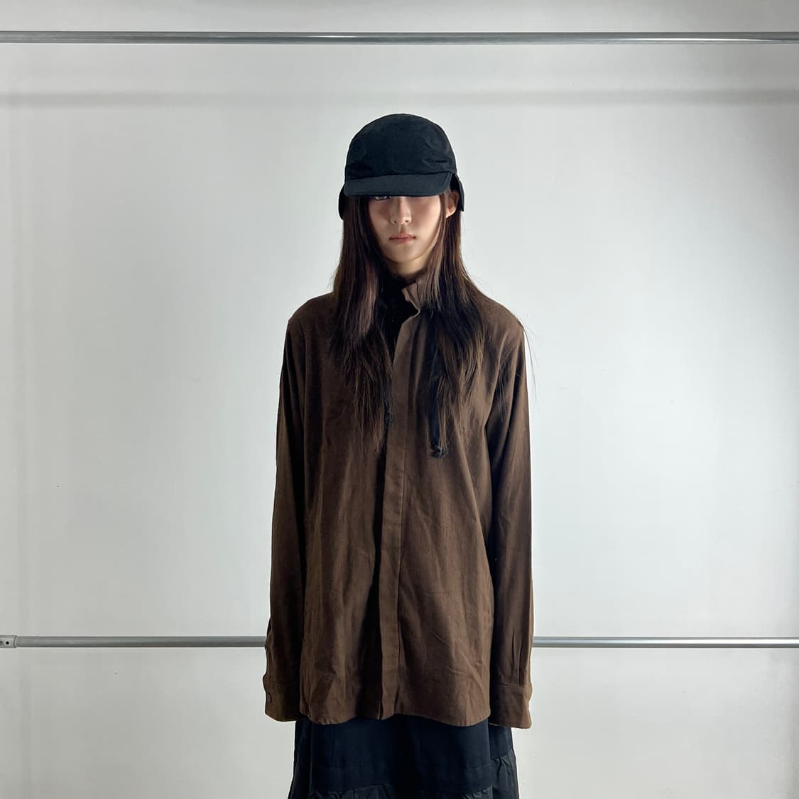 앤 드뮐미스터 헤비 코튼 히든 후드 셔츠 상품이미지1