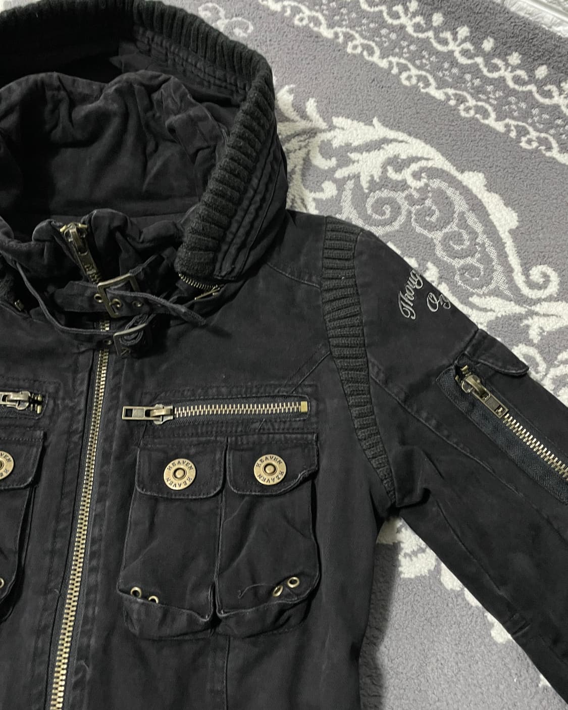 Heaven & Earth Military Hoodie Jacket 상품이미지3