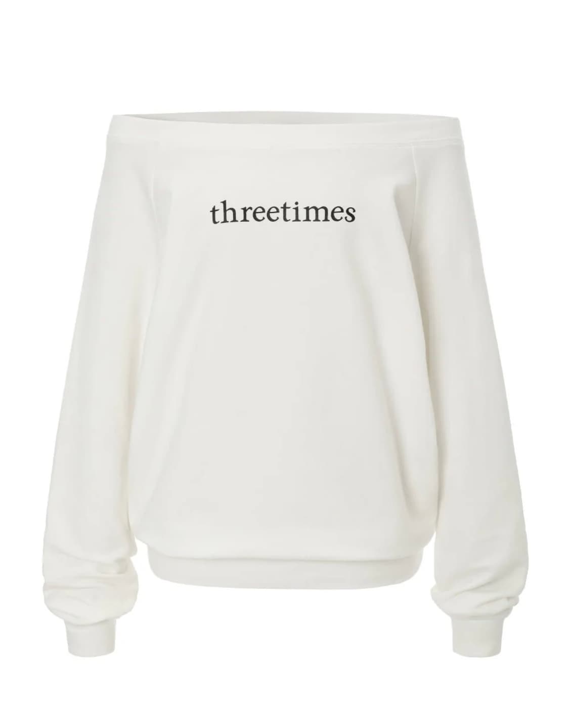 쓰리타임즈 basic logo off top 오프숄더슬리브  상품이미지2