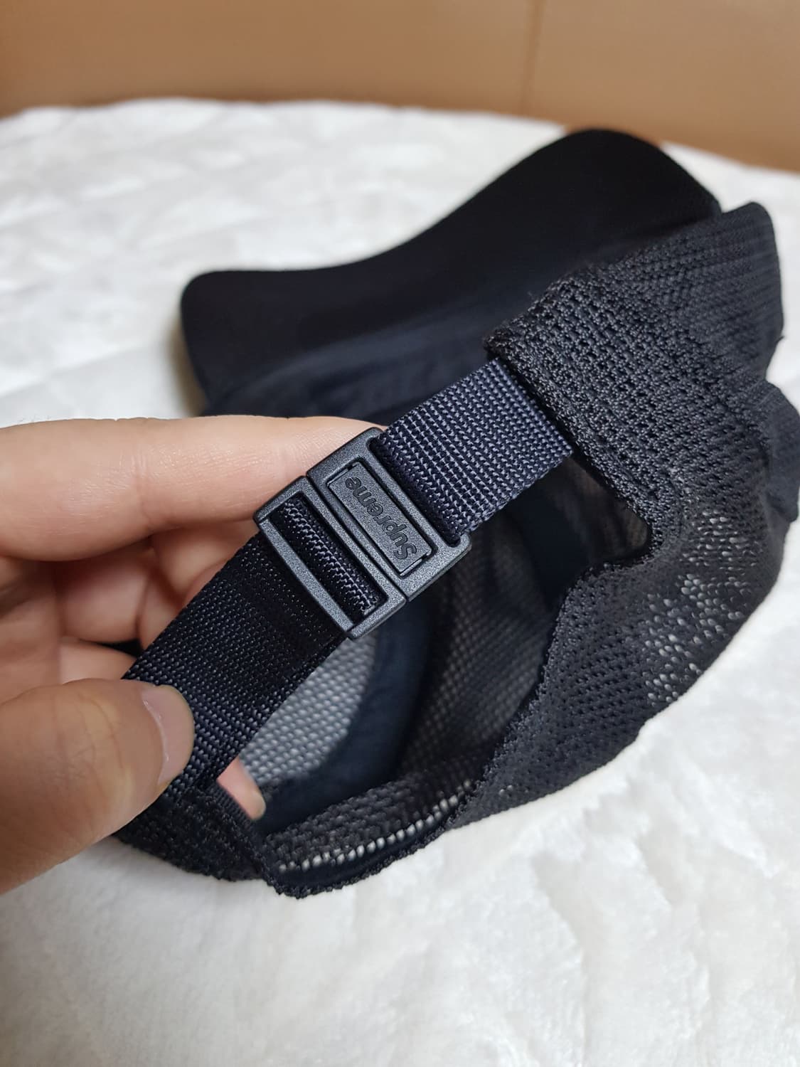 슈프림 메쉬 코듀라 캠프캡 모자 볼캡 블랙 23SS 상품이미지5