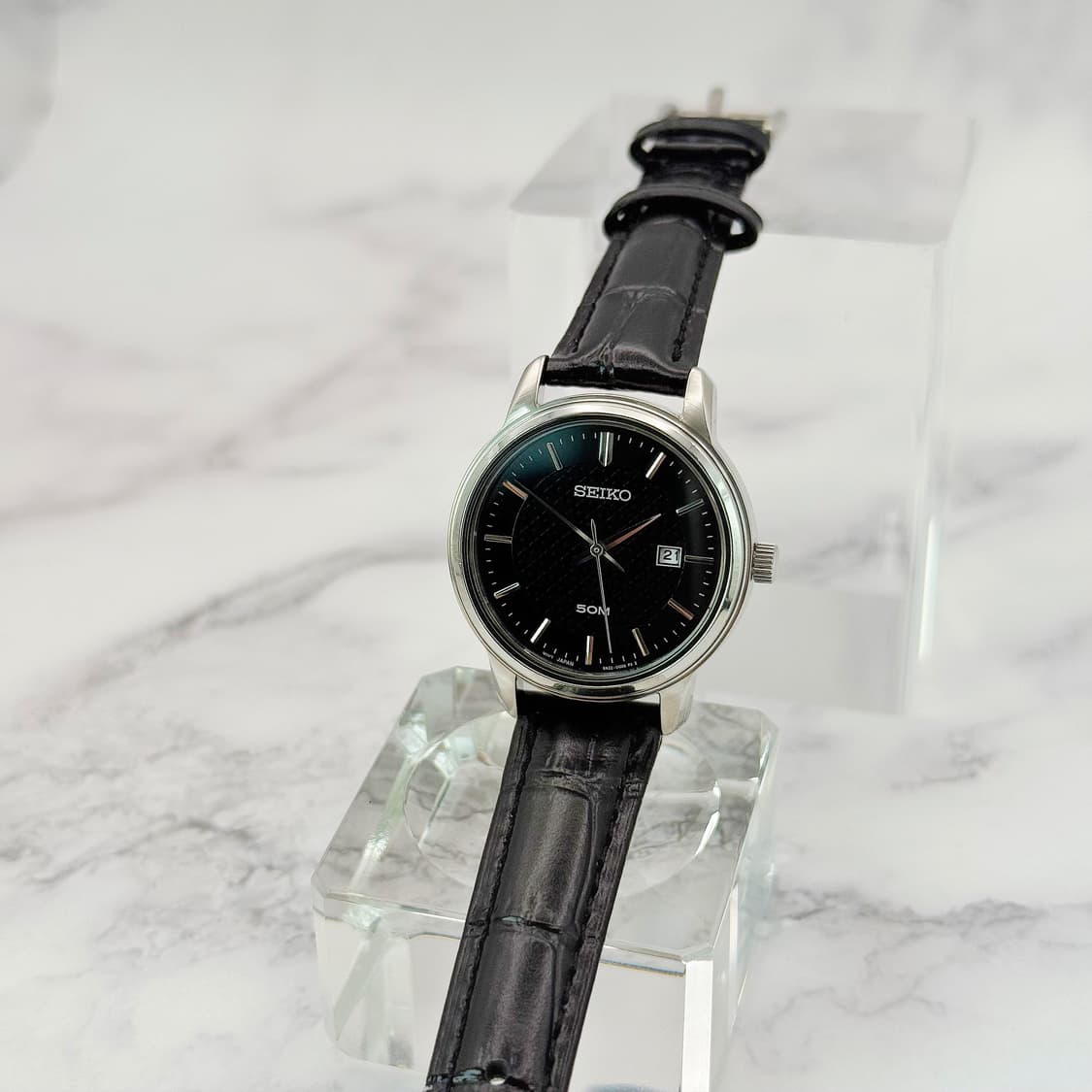 10s20s 빈티지 세이코 실버 패턴 다이얼 워치 상품이미지2