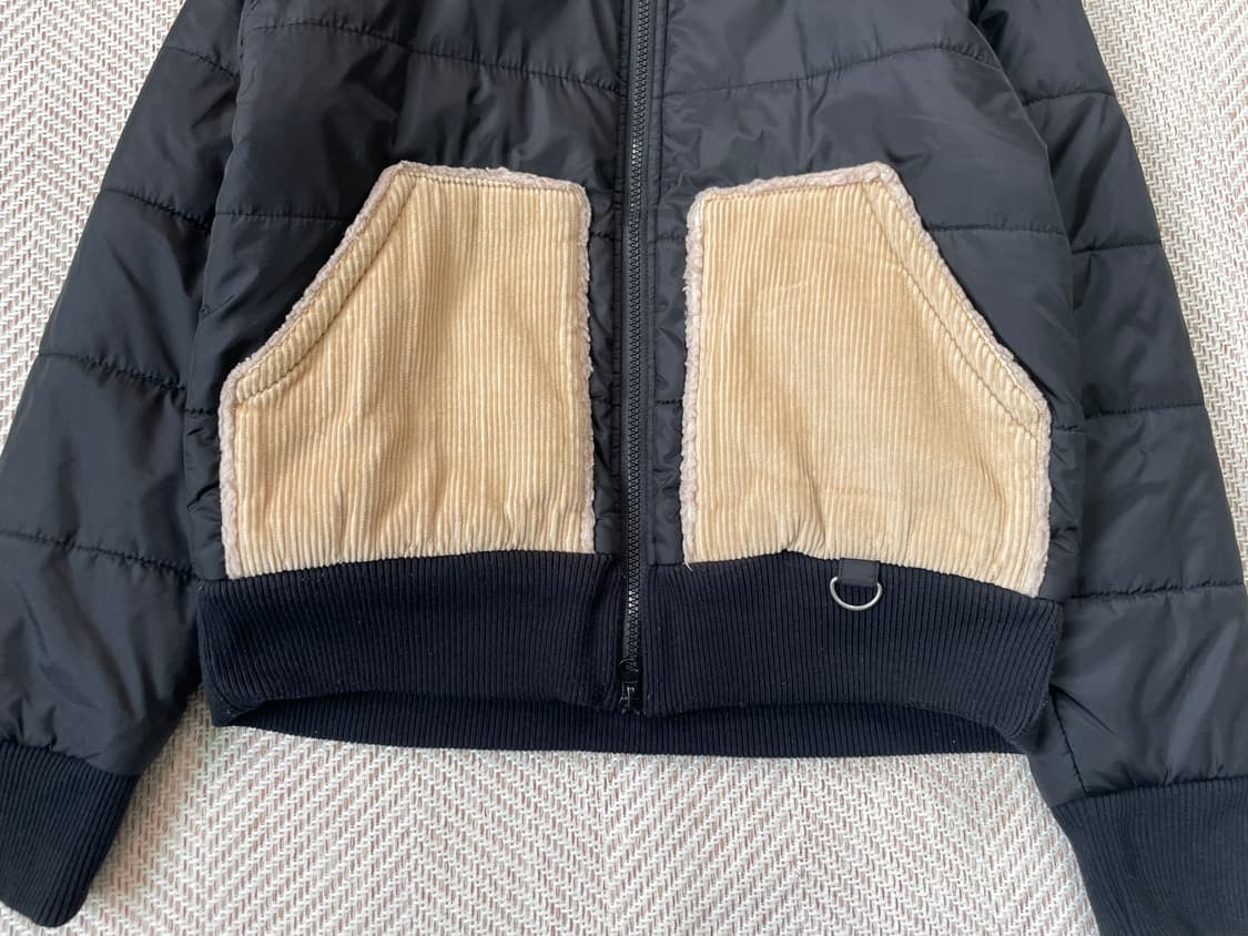 D’SUITE 코듀로이 패널 퍼후드 패딩 J03311 상품이미지2