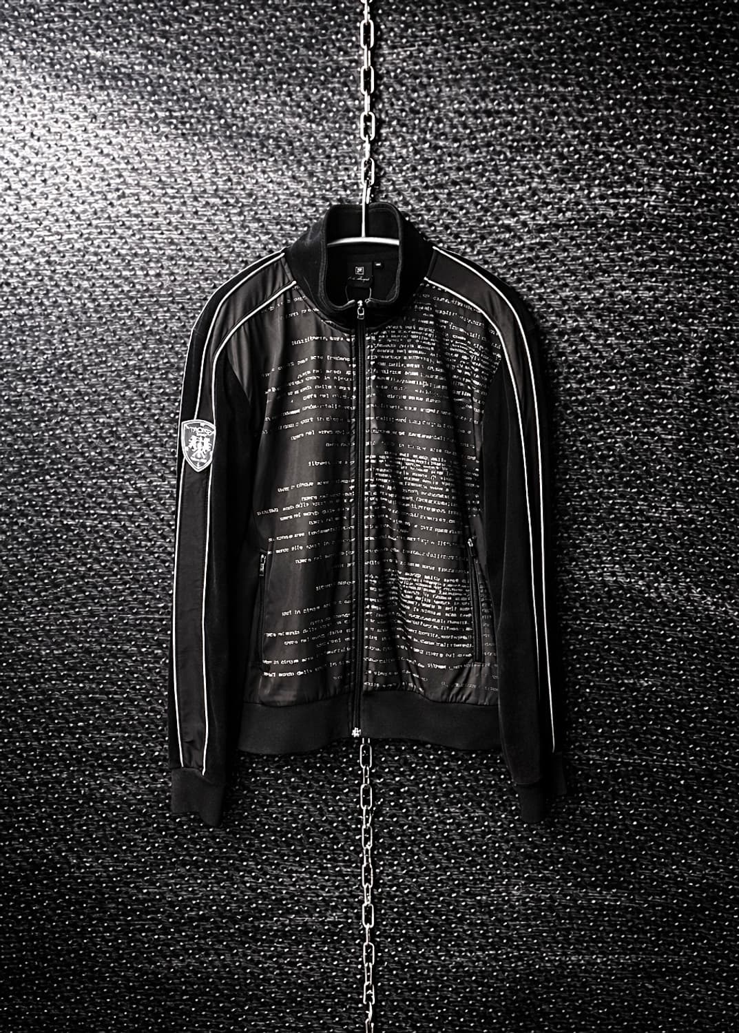 휠라 텍스트 벨벳집업 상품이미지1