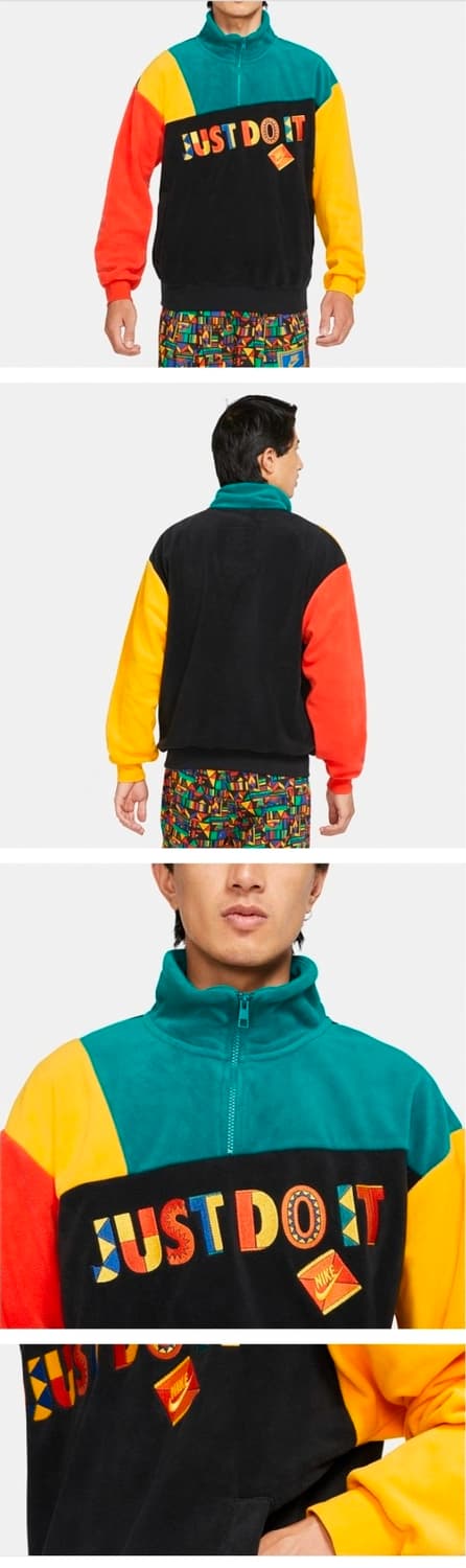 나이키 아카이브 1993 리이슈 컬러블럭 쿼터집업 플리스 XL 상품이미지2