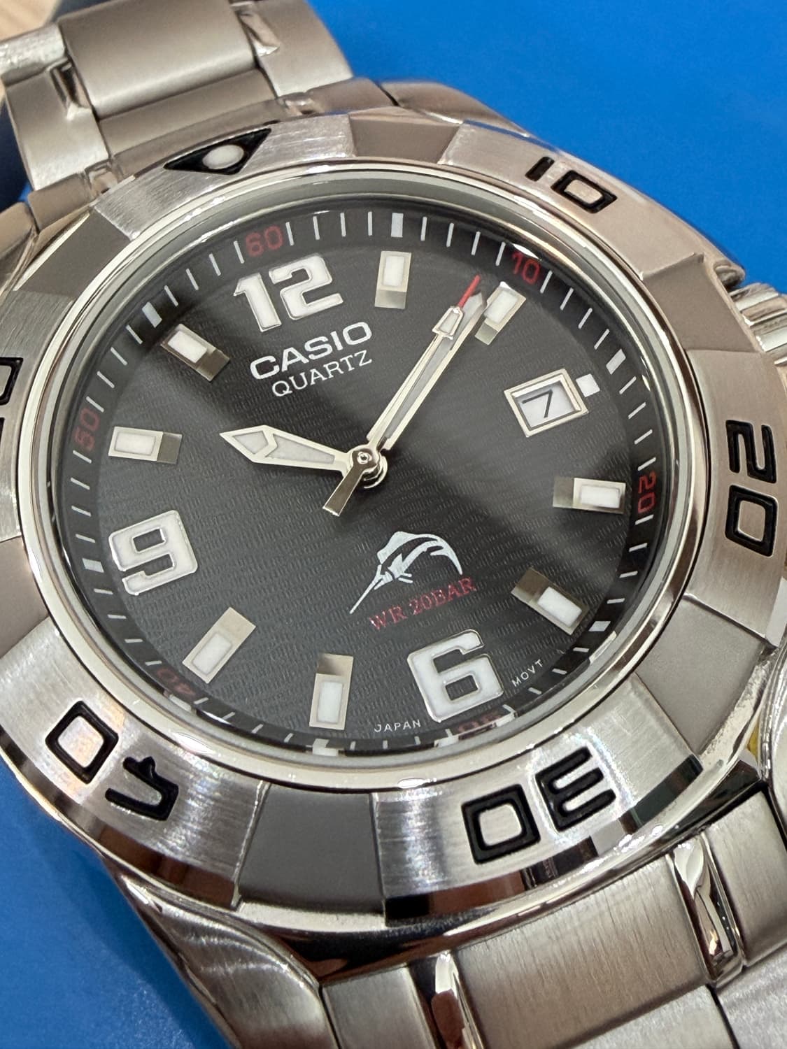 카시오 빈티지 극미품 은새치 MDV-100D-1AFJ 흑새치 다이버 상품이미지7