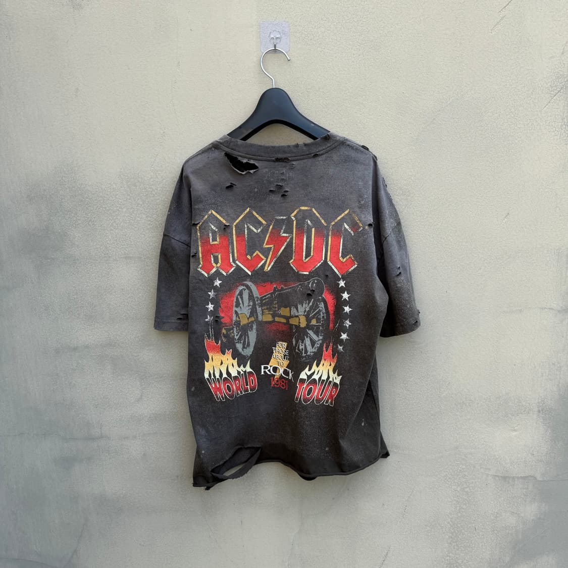 빈티지 AC/DC 선페이딩 복각 밴드티 상품이미지6