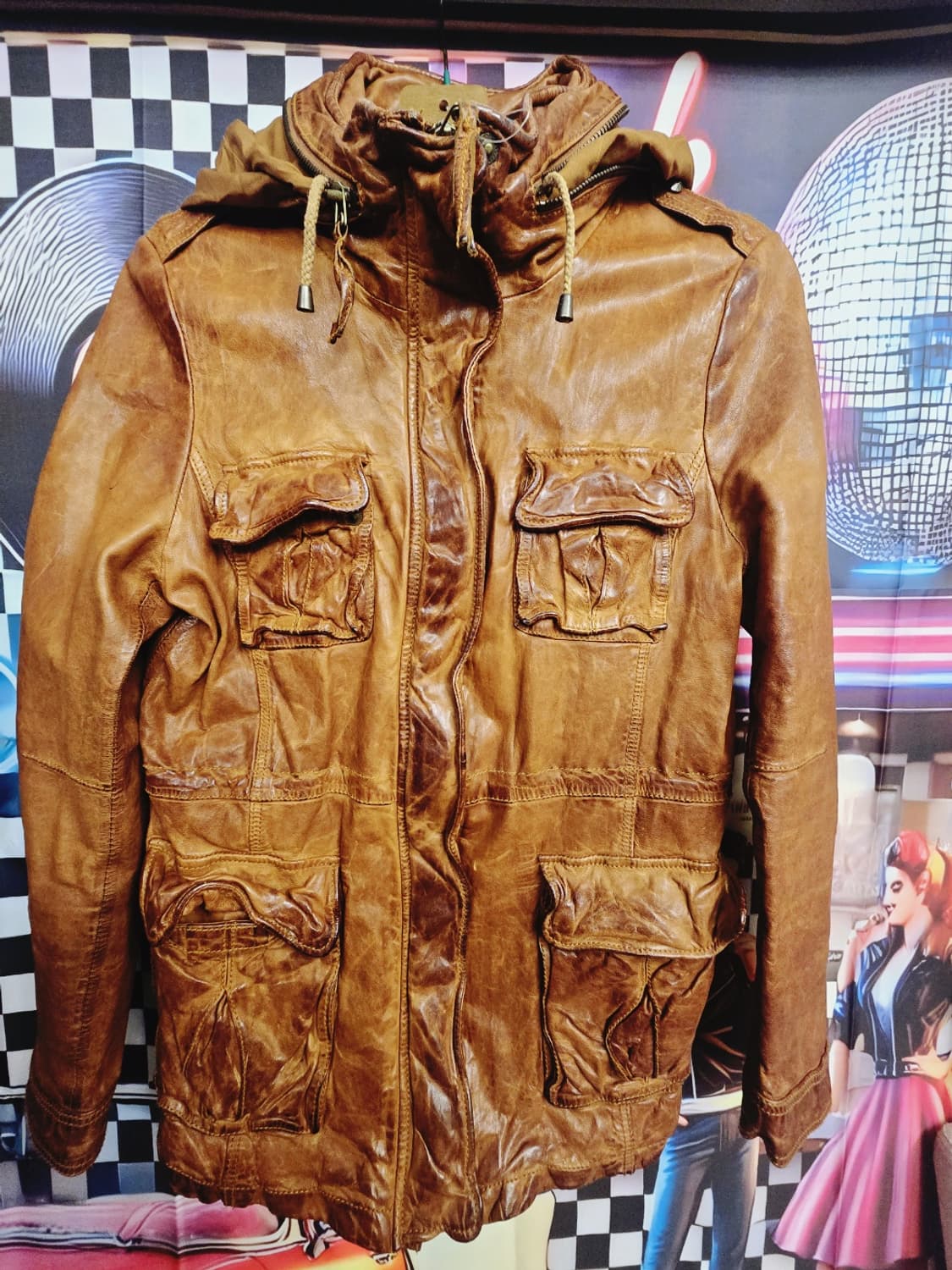 일본 G.O.A.(고아) 후디 양가죽 빈티지재킷 상품이미지5