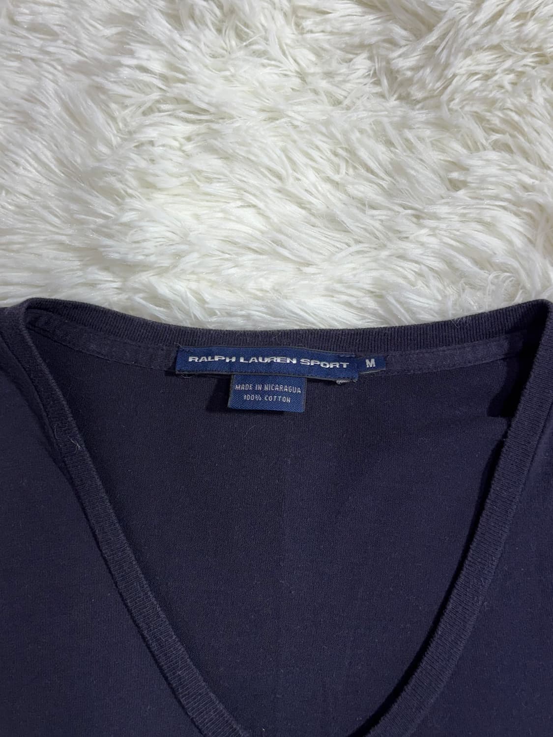 폴로 랄프로렌 네이비 포니 브이넥 슬리브  상품이미지5