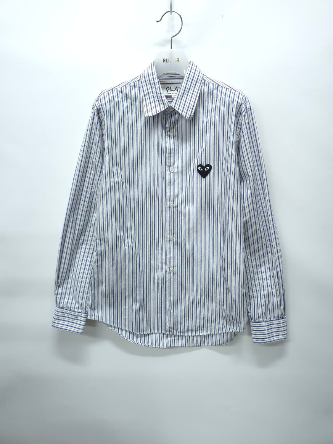 꼼데가르송 블랙하트 멀티스트라이프 셔츠 (남성M) 상품이미지1