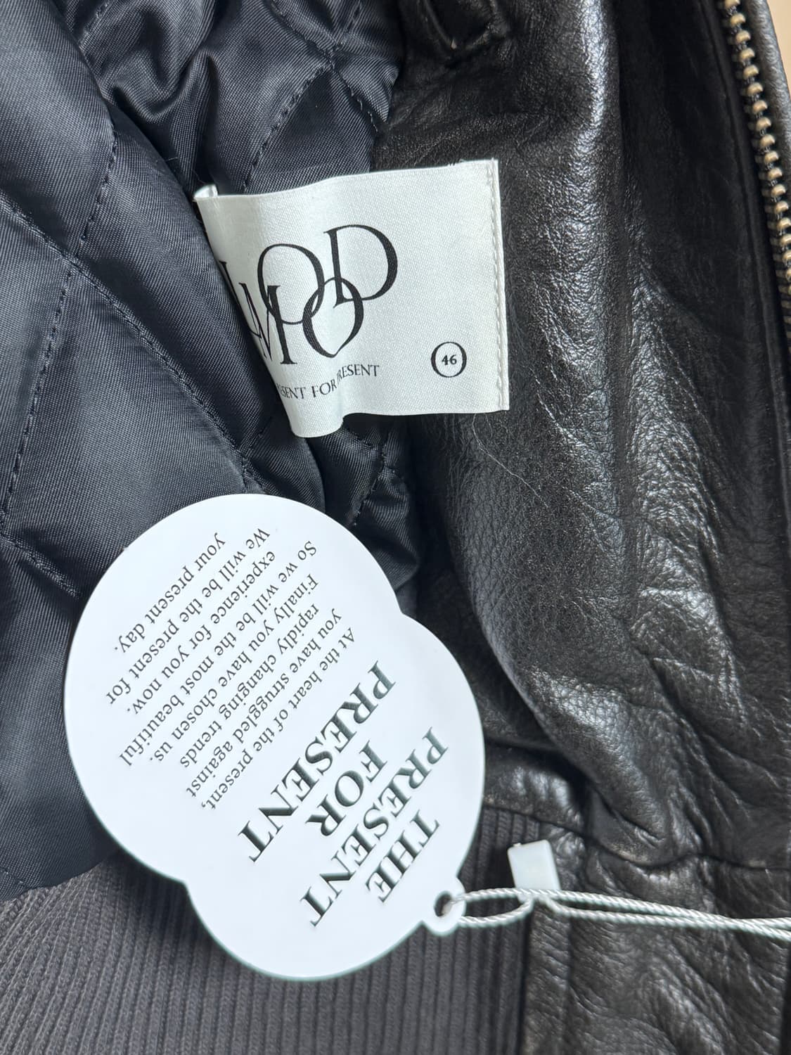 (새제품)엘무드 아머 카우하이드 레더 자켓 워시드블랙 46 상품이미지3