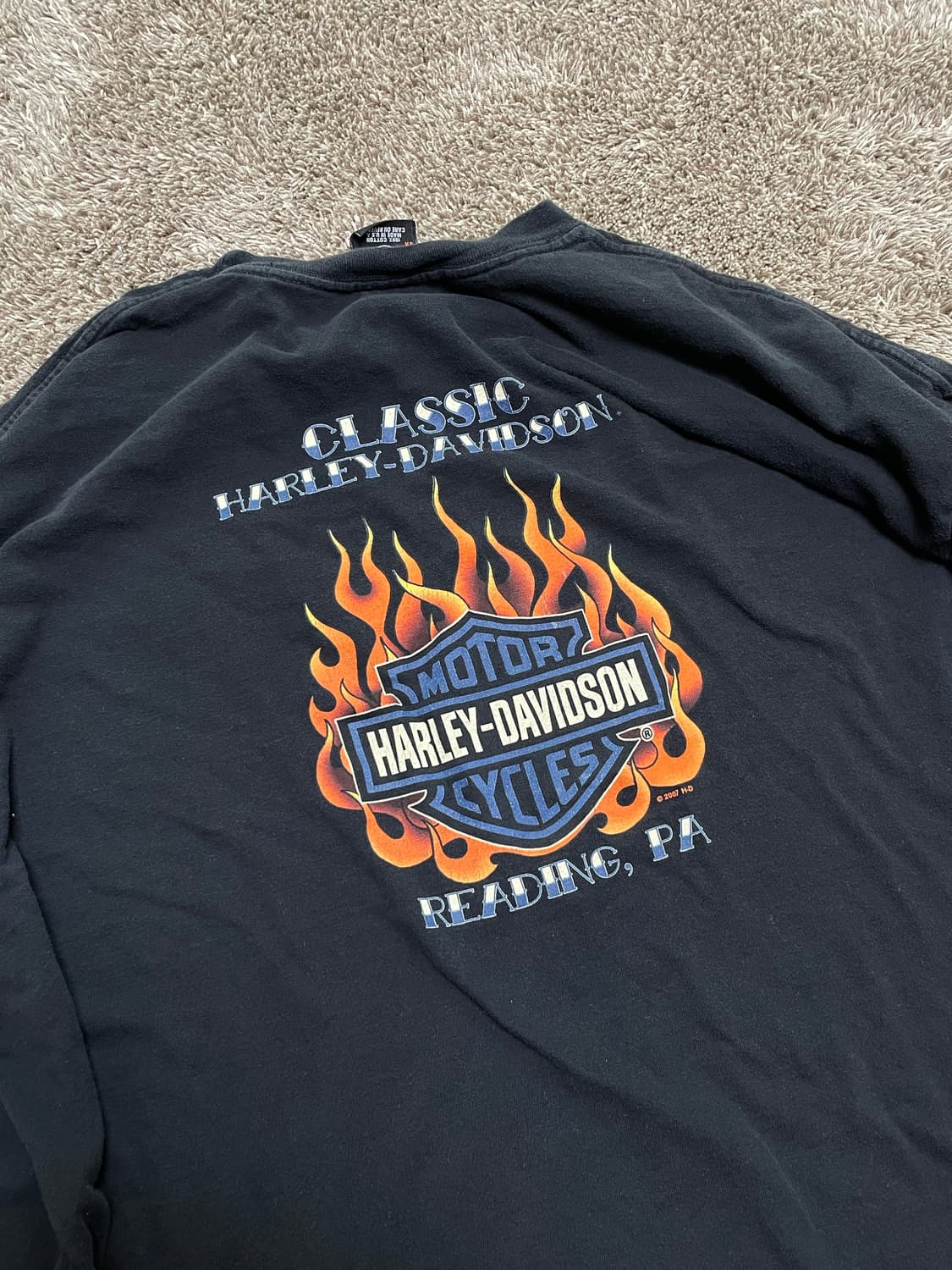 90s harley long sleeve 할리데이비슨 플레임 롱슬리브 상품이미지6