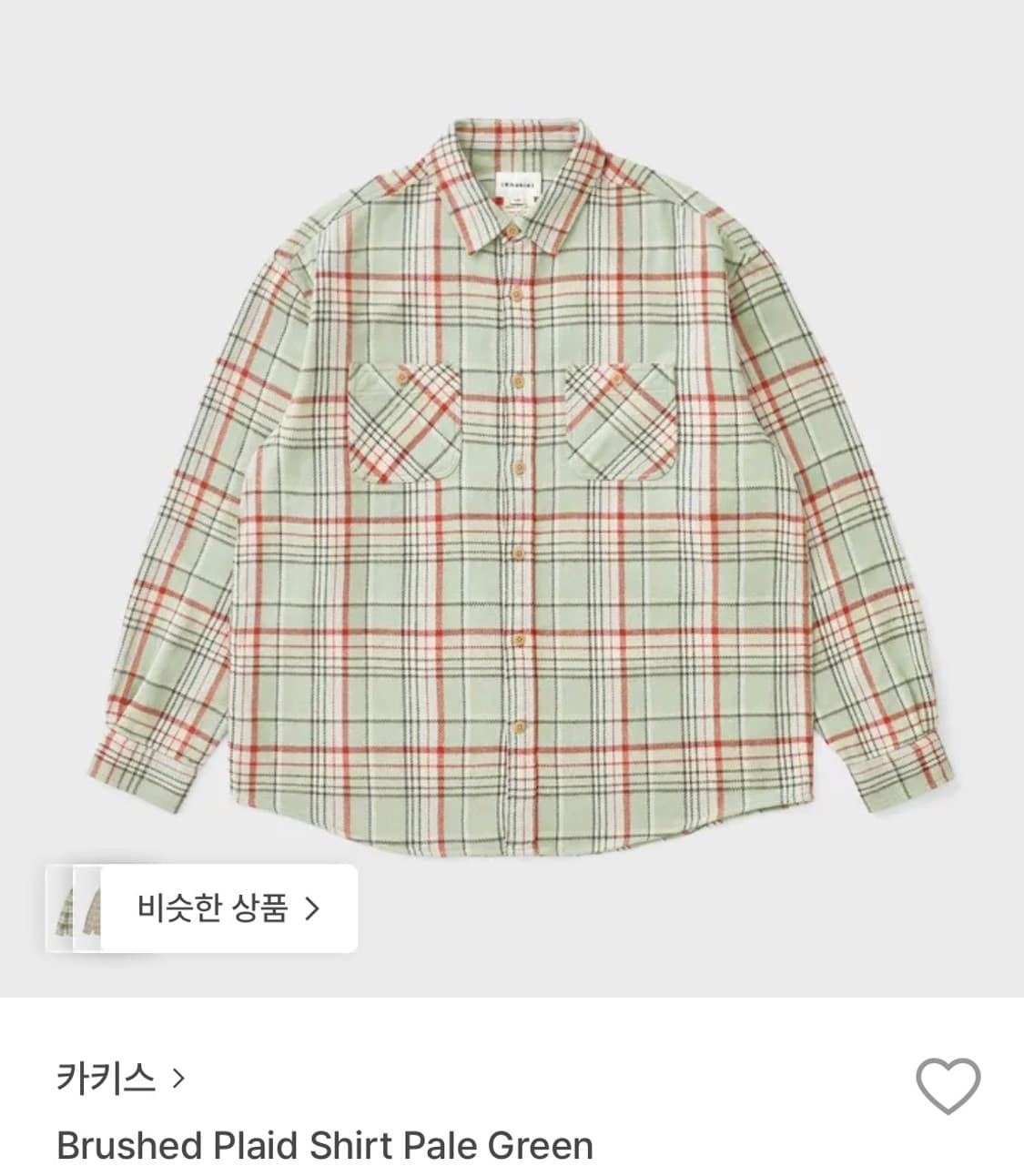 카키스 체크셔츠 상품이미지6