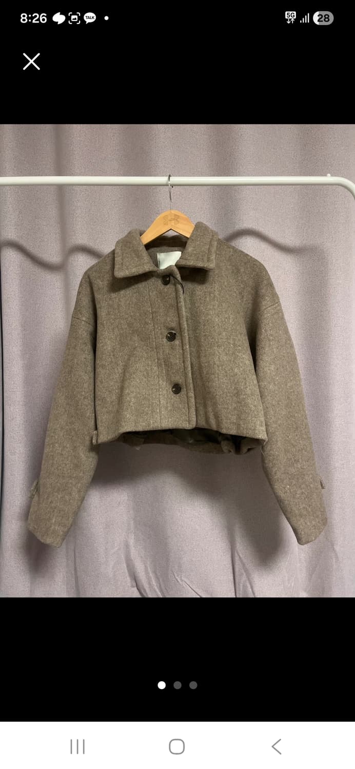 베이지브라운 숏 코트 상품이미지1