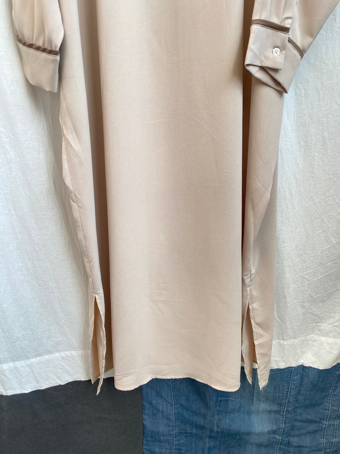 베이지 레이어드 맥시원피스(L) 상품이미지5