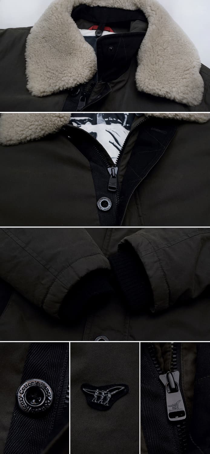 헨리코튼 스핏파이어 양털카라 구스다운 패딩 봄버 (95-100) 상품이미지9