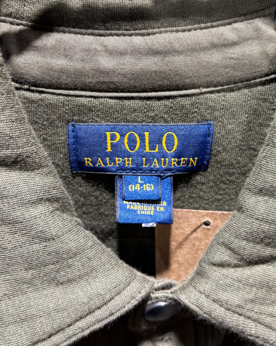 L 폴로랄프로렌 투포켓 버튼 카키 셔츠 자켓 상품이미지6