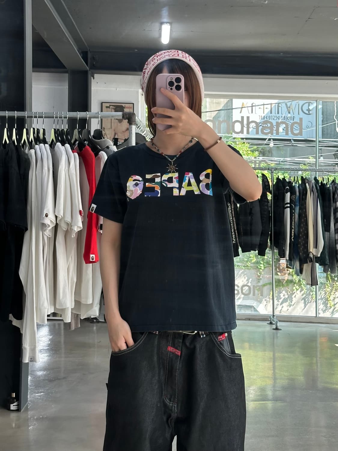 베이프 컬러카모 반팔티셔츠 상품이미지2