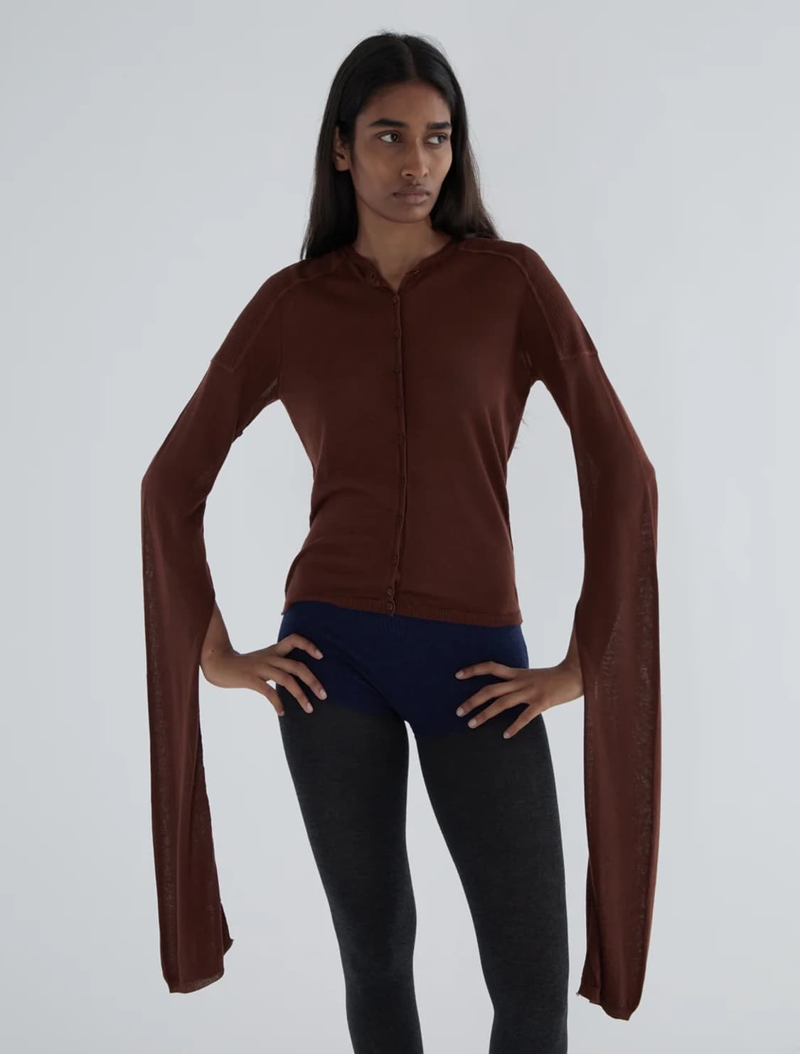 [XS,S,M]팔로마울 Mercuri Buttons 가디건/브라운 상품이미지4