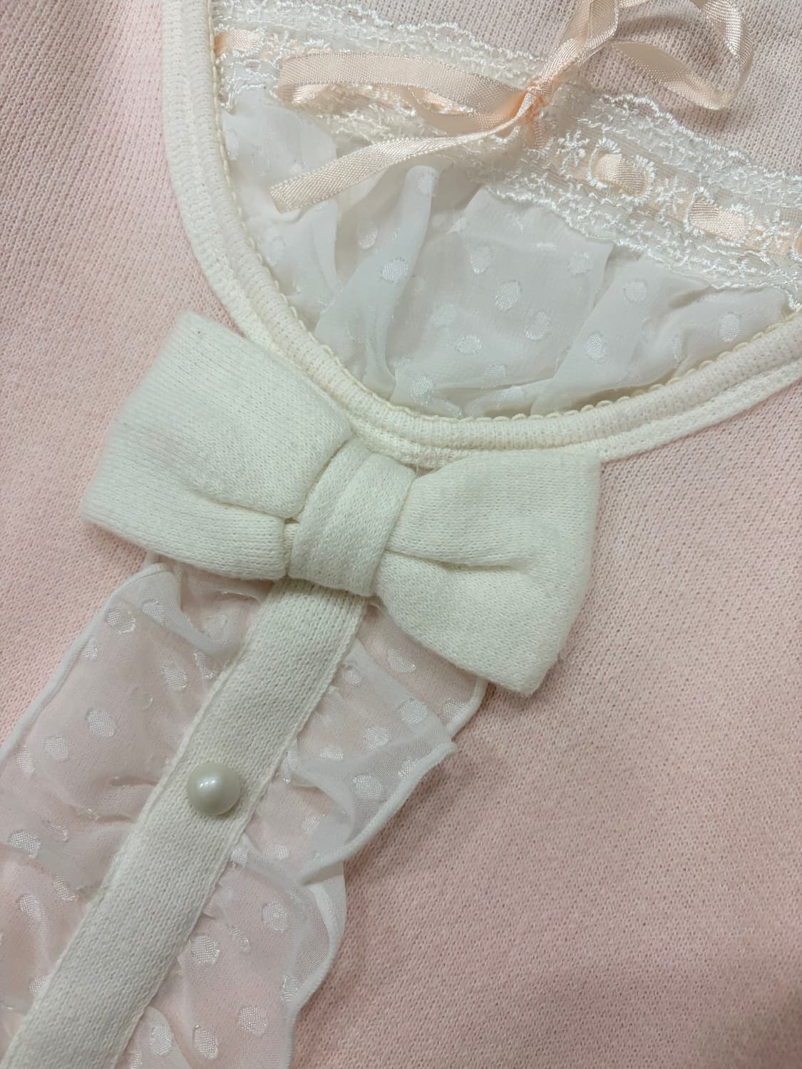 히메갸루 핑크 롱슬리브 도트 리본 상품이미지2