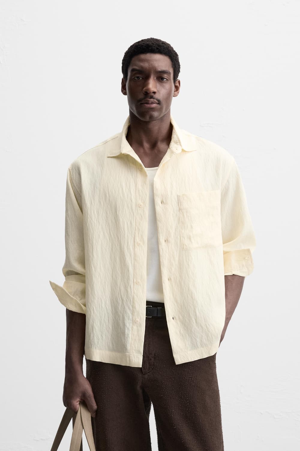 ZARA 자라 남성 여름용 스트럭처 셔츠  상품이미지1