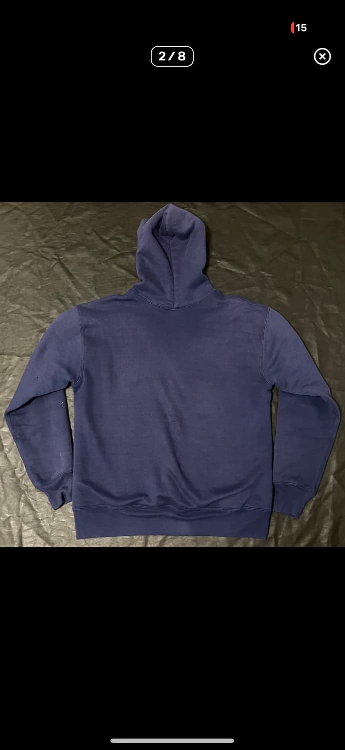80s 러셀 더블페이스 후디 네이비 XL 상품이미지2