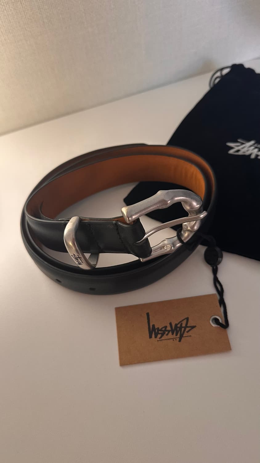 (새상품) 스투시 밤부 버클 벨트 블랙 S/M 상품이미지1