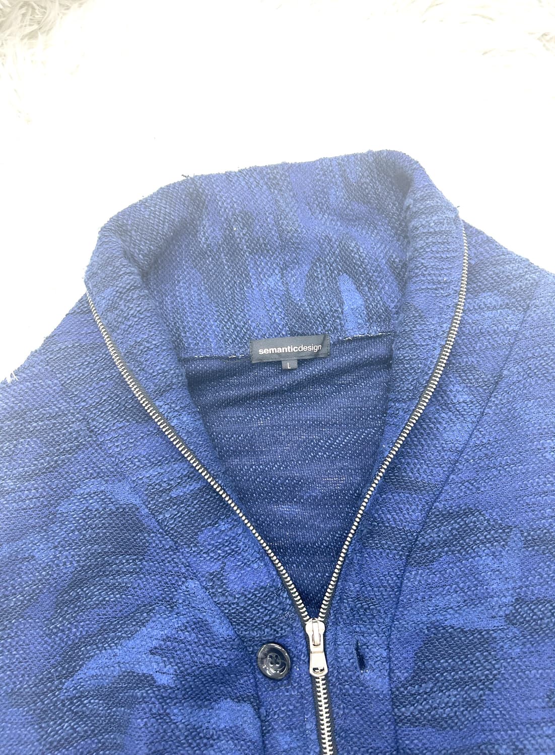 'SEMENTIC DESIGN' blue zip-up 상품이미지4