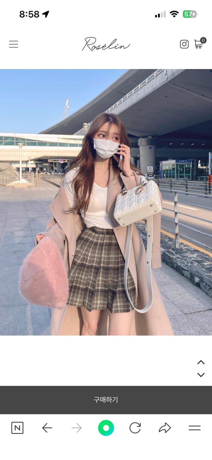 로젤린 로렌 더블 카라 핸드메이드 코트 울 90 상품이미지2