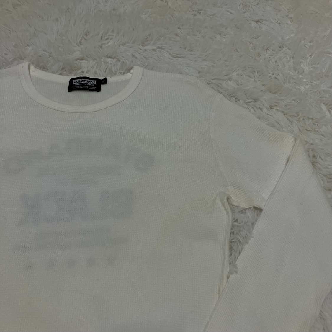 빈티지 스탠다드 화이트 와플 니트 988 y2k 스트릿 갸루 펑키 일본빈 상품이미지4