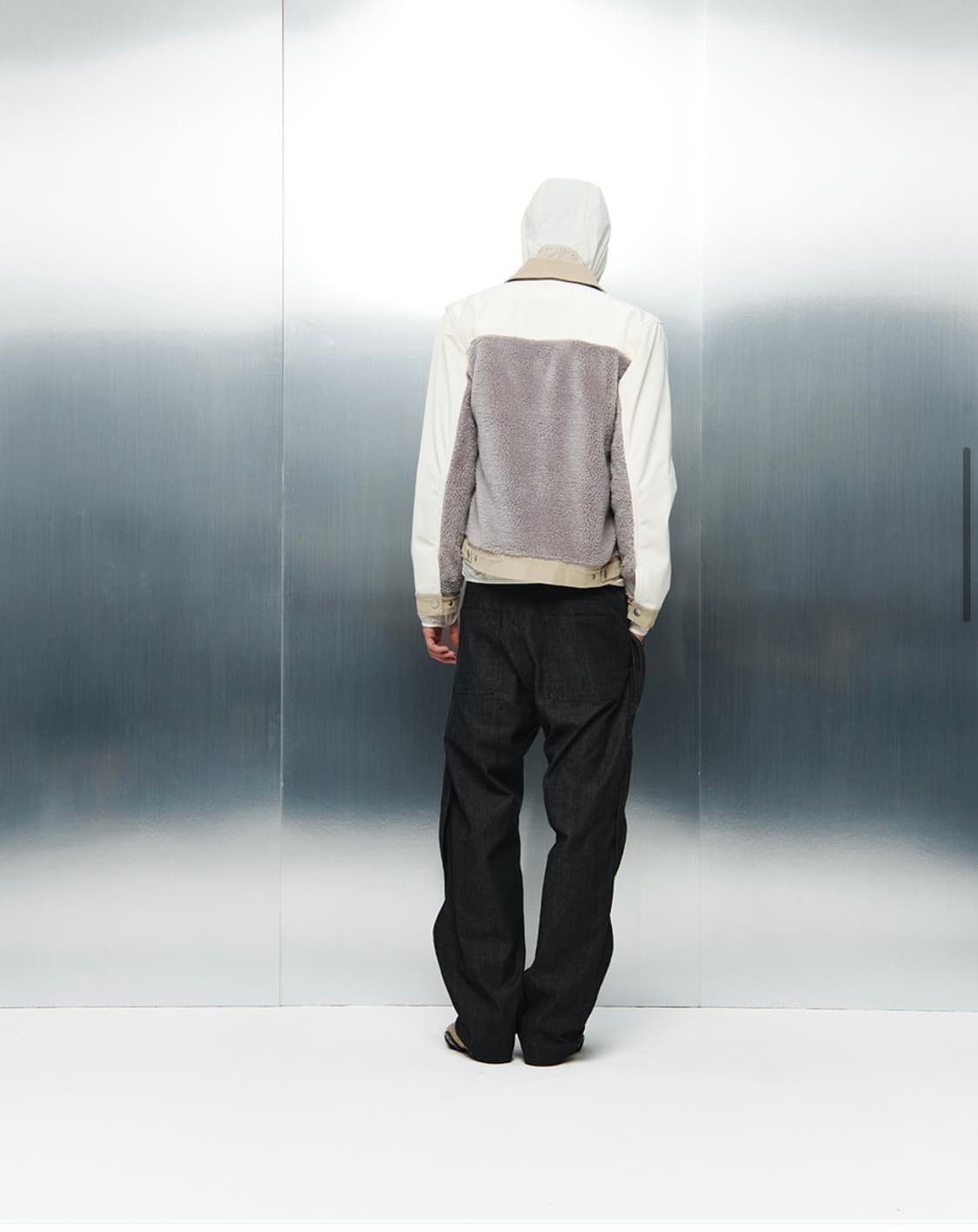 산산기어 믹스드 트러커 자켓 아이보리 사이즈3 상품이미지3