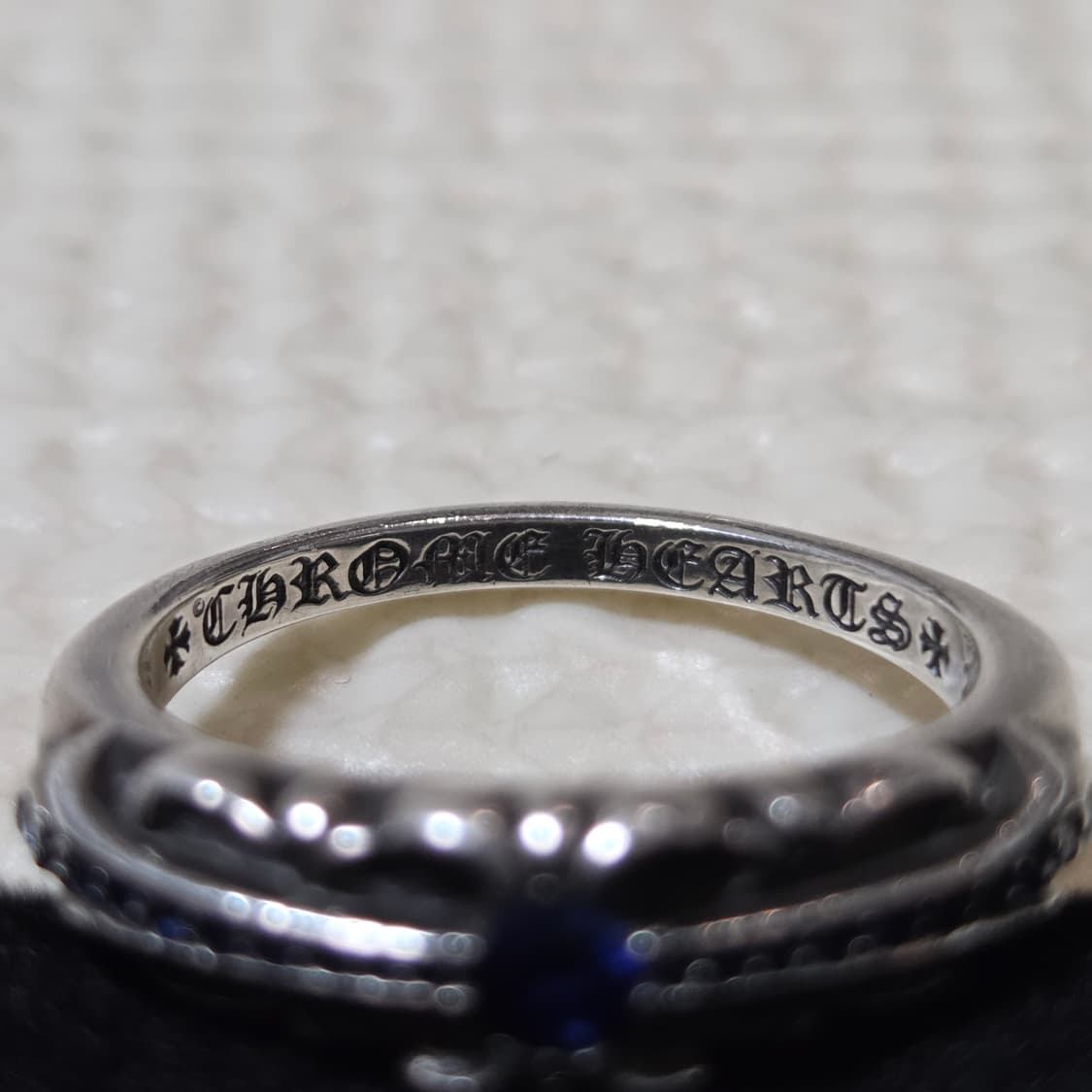 크롬하츠 베이비 플로랄 링 블루 사파이어 US7.5 상품이미지2