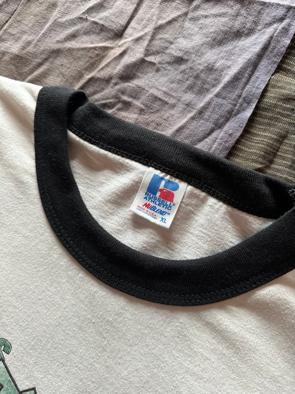 90s USA Russell Vintage Ringer T Shirt 상품이미지3