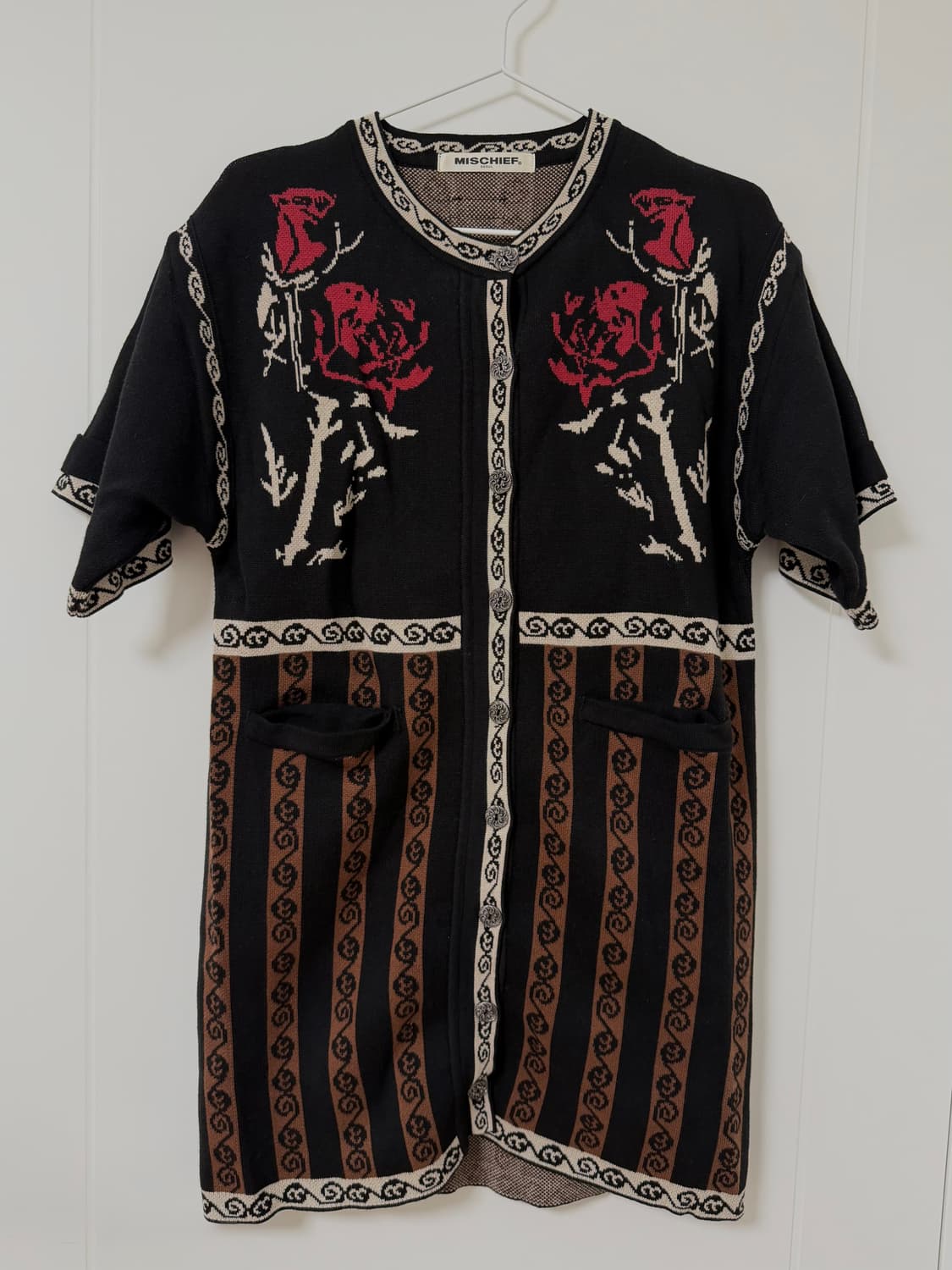 미스치프 반팔 니트원피스 상품이미지1