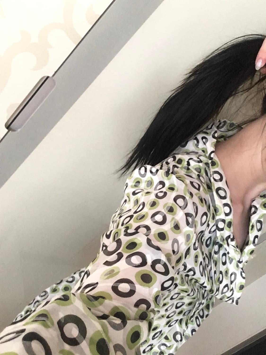 Vintage Lime Dot Blouse 상품이미지3