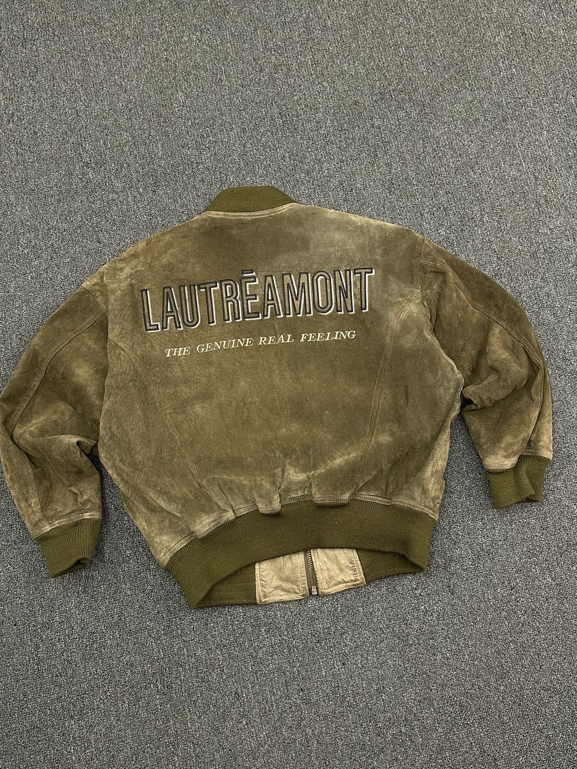 OS)로트레아몽 빈티지 스웨이드 MA-1 블루종 자켓 상품이미지6